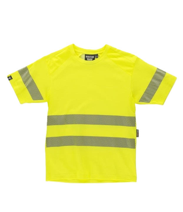 C3980. Camiseta Alta Visibilidad de Manga Corta en Micropiqué. 55% Algodón - 45% Poliéster