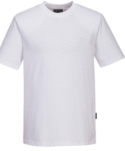 AS20. Camiseta ESD Antiestática Manga Corta. 96% Algodón - 4% Fibra de Carbono