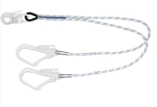 FA 40 600 15. Eslinga Bifurcada de Retención en Cuerda Trenzada Lg. 1,50 M con Conectores