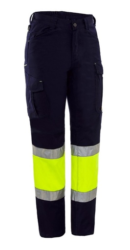 4761PLUS 11.02. Pantalón Unisex Alta Visibilidad, Corte Recto Regular Fit. 64% Poliéster - 34% Algodón - 2% Spandex