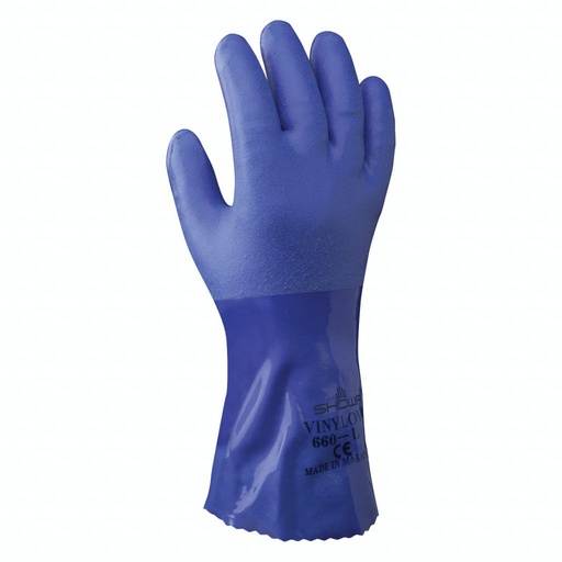 660. Guante con  Capa de Revestimiento de PVC acabado rugoso Cat.III (10 pares)