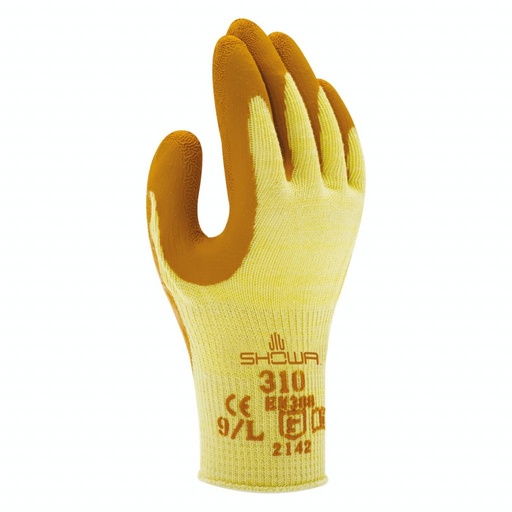 310 Orange. Guante con Forro de Poliéster/Algodon, Revestimiento en Palma de Látex Cat.II (10 pares)
