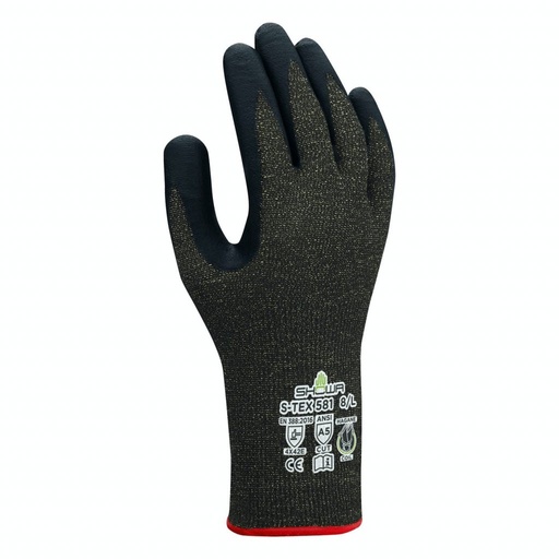 S-TEX 581. Guante con Revestimiento de Nitrilo Microporoso en Palma Cat.II